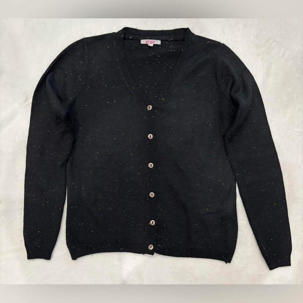 Black Knit Cardigan Sweater